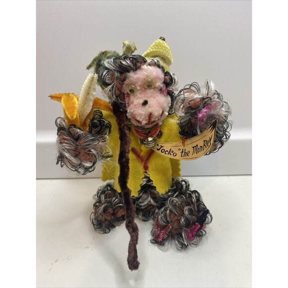 VTG 6” Tall Jocko the Monkey Pipe Cleaner Art Adjustable - Picture 1 of 9
